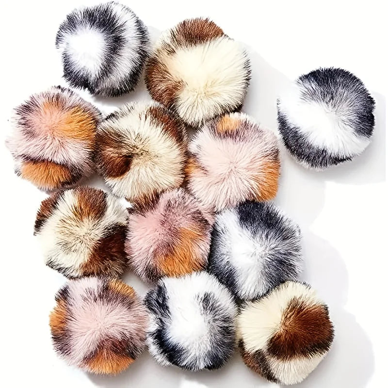 3Pcs Cat Toy Ball Leopard Print Plush Ball, Cat Self-Entertainment Ball Soft Cat and Dog Universal Toy Ball Interactive