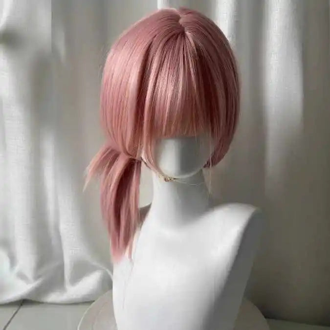 AOSIQUEEN Grapefruit Powder Wig Long Straight Synthetic Wig for Women Fashion Wig for for Daily Halloween Costume Party Cosplay