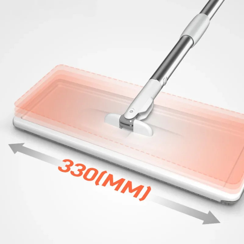 Mop with Bucket Set Wet Dry Magic Cleaning Tool for Home Floors Kitchen Bathroom Hardwood Laminate Tiles Easy Rinse Self-Wring