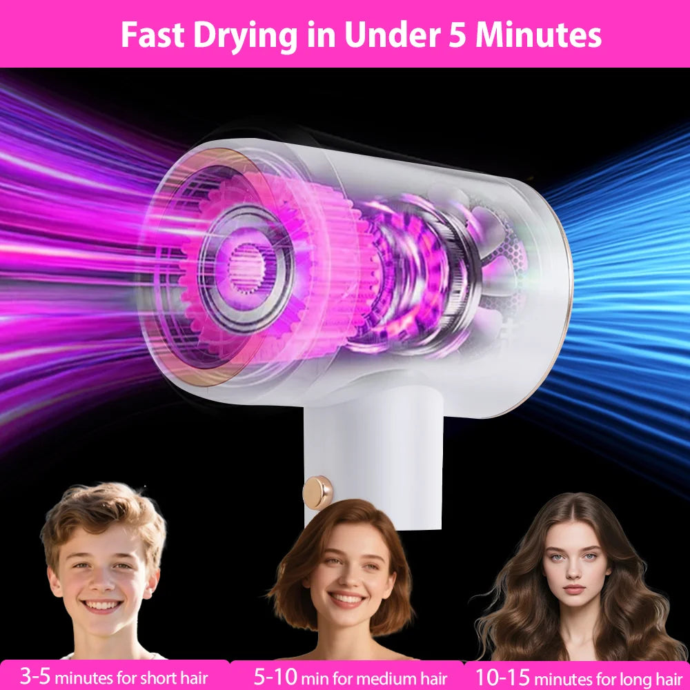 10 Piece Black Hair Dryer Set Hair Care Tools, Home Hair Salon Hair Dryer Multi-Speed Adjustable Blow Drying Hair Styling
