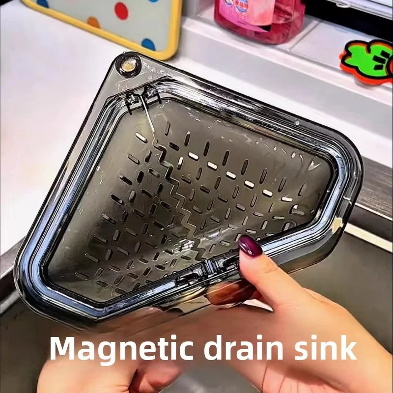 Removable Bottom Cover Kitchen Sink Strainer Basket Magnetic Anti Leak Detachable Filter for Easy Cleaning Drain Basket Filter