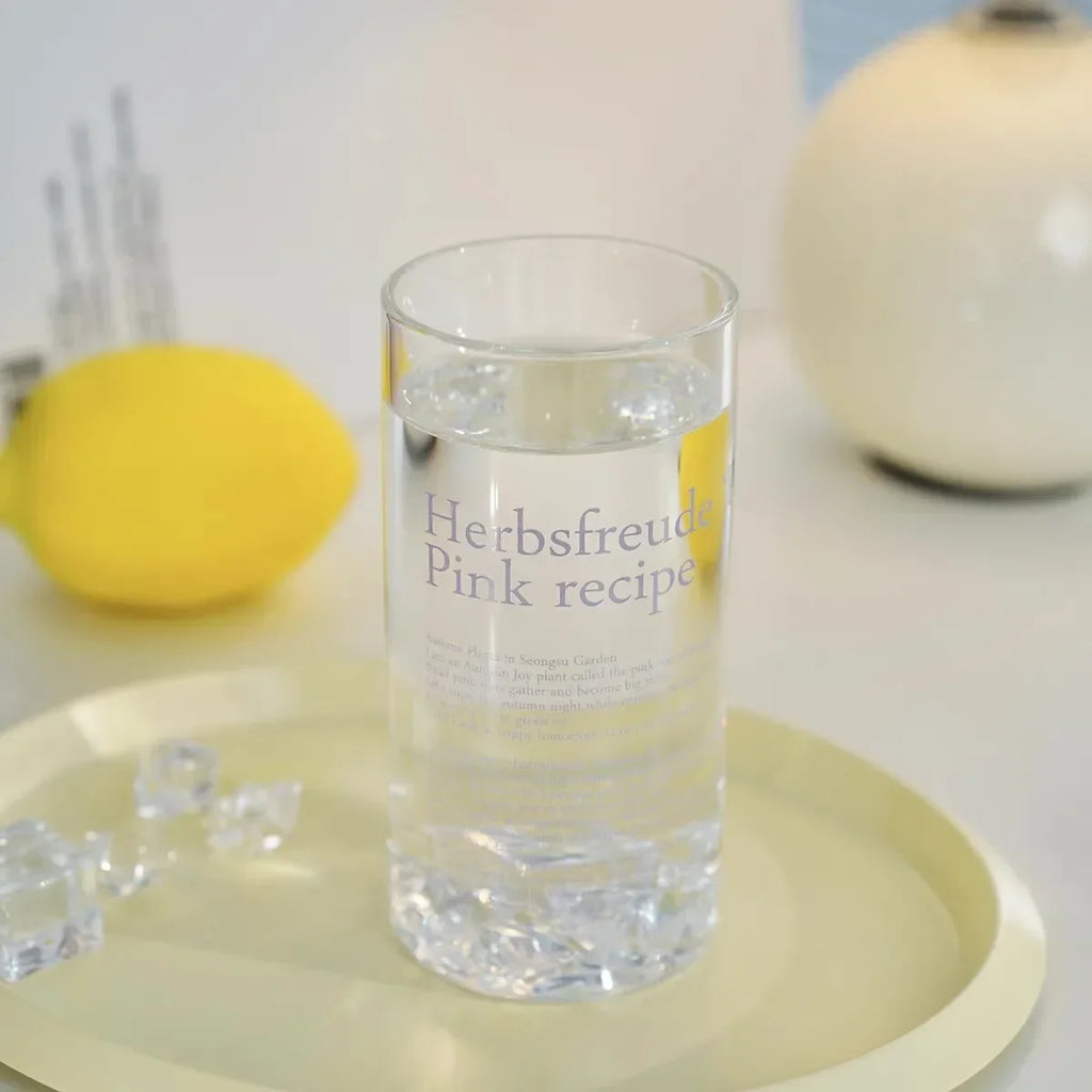 Glass Tumbler Korean Style English Letter Glass Mug Heat Resistant Glass Clear Tumbler Waterbottle Tea Cup Coffee Mug Tumblers