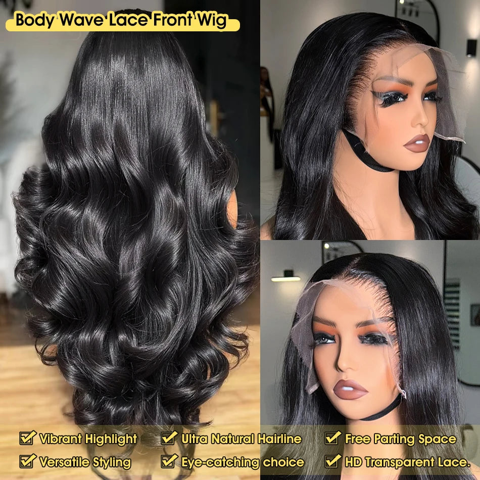 Melodie 13x6 13x4 Lace Frontal Wigs Body Wave Human Hair 28 34 40 Inches Waves Brazilian Human Hair 5x5 Glueless Wig