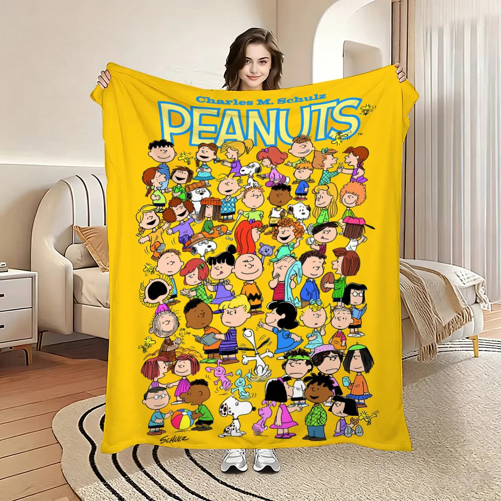 Throw Blanket S-Snoopyes Fluffy Soft Blankets for Bed Home and Decoration Winter Bedspread the Anime Knee Sofas Cooling Sofa Nap