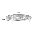 Round Air Fryer Rack Stackable Stainless Steel Grid Grill BBQ Net with Foot Cooling Rack Steam Baking Rack For Home Kitchen