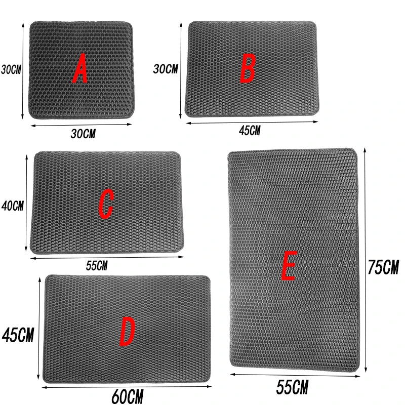 Cat Litter Mat Double Layer Pet Non Slip Big Pet Litter Box Filter Mat Wear Resistant Waterproof Cat Litter   Mat Clean Supplies