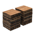 36Pcs/Set 30x30cm Wooden Balcony Patio Tiles, Indoor Outdoor Interlocking Non-slip Waterproof Flooring Deck Tile Pavers Brown