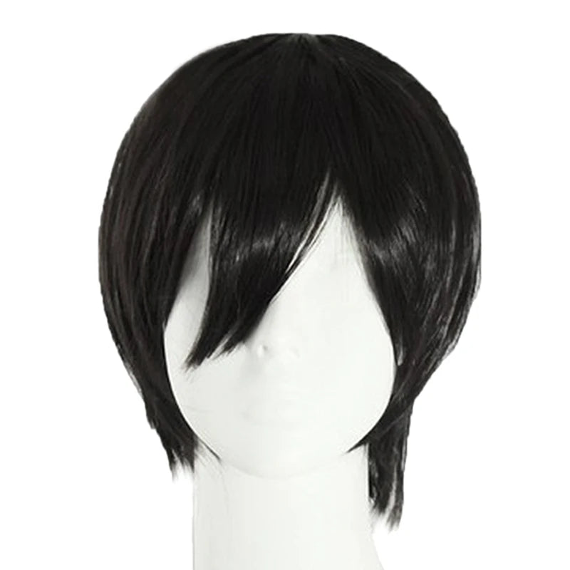 Anime Chainsaw Man Yoshida Hirofumi Cosplay Wig Short Black Heat Resistant Synthetic Hair Man Party Wigs
