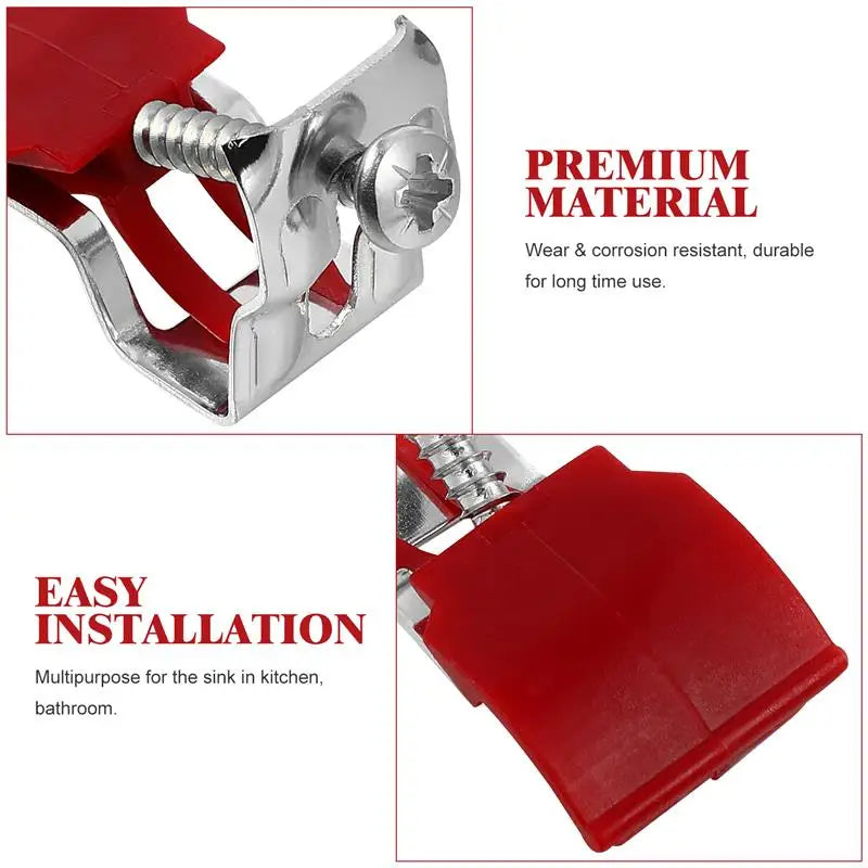 10pcs Punch-free Kitchen Sink Mounting Clips Support Sink Clamps Sink Fixed Clamps for Kitchen Sink Fixed Clamps Non-punching