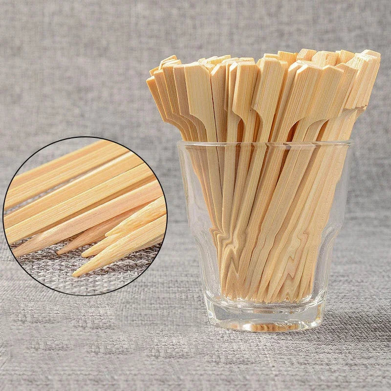 9CM/12CM 100 PCS Bamboo Skewer Meat Skewer Disposable Barbecue Bamboo Skewer Spicy Hot Pot Skewer Fruit Skewer Fork