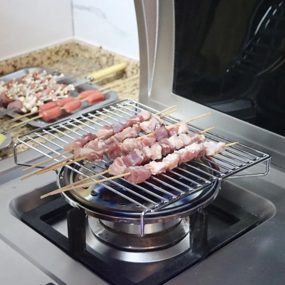 on Household Stove Kitchen Barbecue Grill Cooking Utensils Single Person Serving BBQ Grill Outdoor Cooking Tools