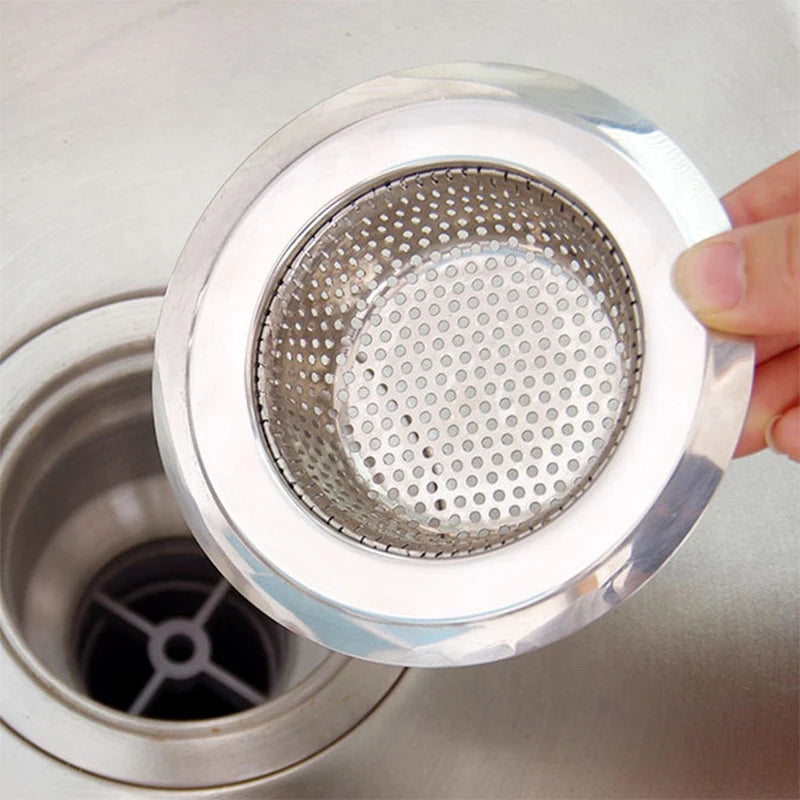 Kitchen Water Sink Drain Strainer Stainless Steel Bathroom Floor Drain Cover Shower Hair Catcher Filter Kitchen Sink Accessories