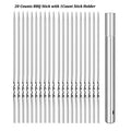10/20Pcs Stainless Steel Barbecue Skewer Reusable Flat BBQ Needle Stick Barbecue Tools for Outdoor Camping Party Accessories
