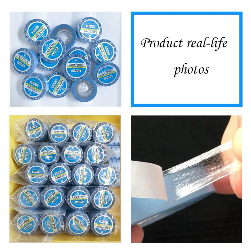 Wholesal36/12/3yards Hair System Tape Double Side Walker Tape Blue Lace Front Wig Tape For Toupee Sweatproof Ultra Hold Wig Tape