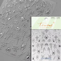 1 piece 5D Spider Web Nail Sticker Cross Silver White Black Glitter Transparent Rhinestone Rose Self-Adhesive Nail Art Sticker