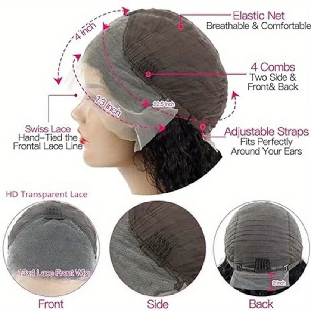 Short Bob Body Wave Lace Front Wigs Human Hair for Women 13x4 Hd Ombre Brown Roots Ash Blonde Lace Front Wigs 250% Density