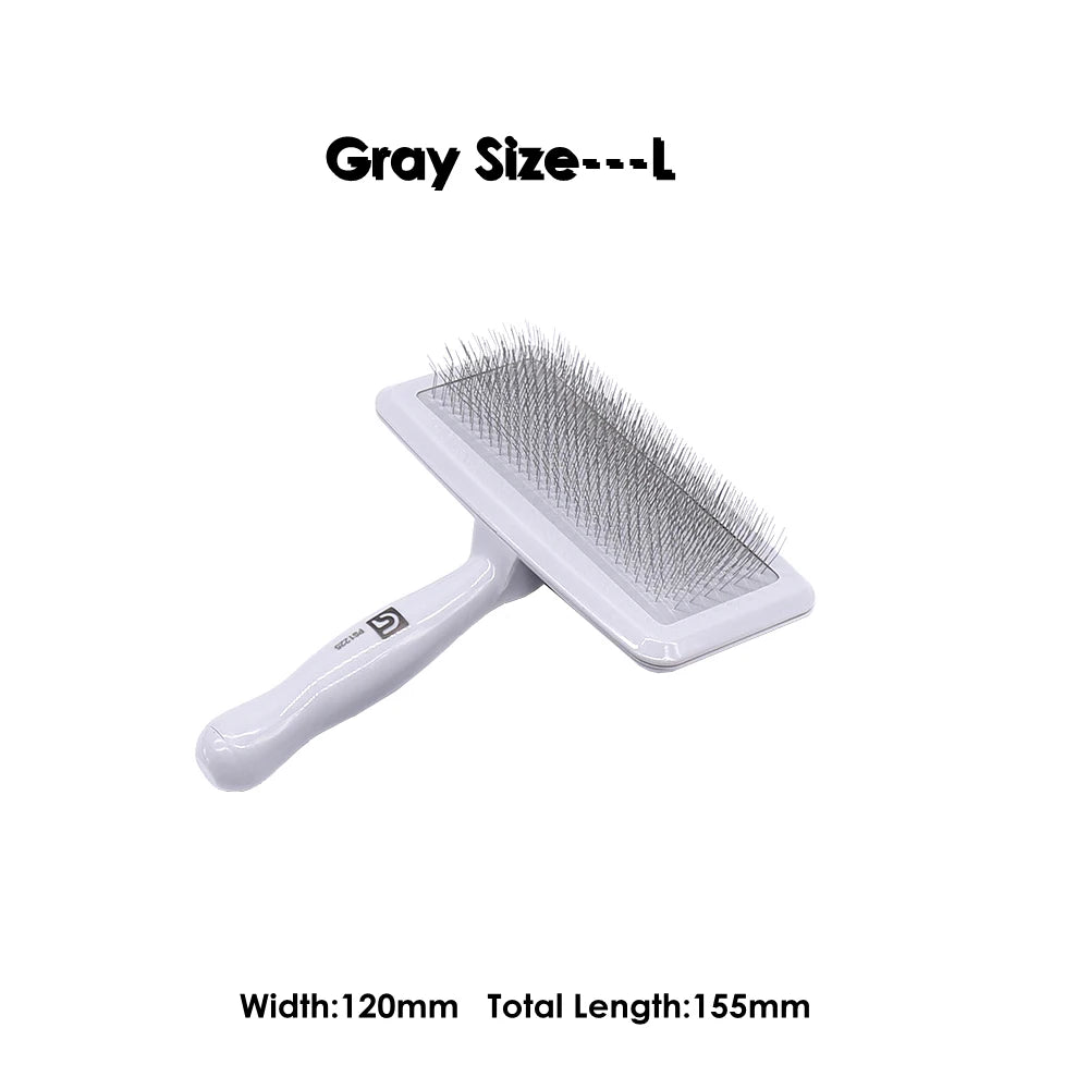 Pet Grooming Comb Shedding Hair Remover Light Handle Soft Needle Brush Slicker Massage Cleaning Tool Open-Knot Cat Pets Supplies