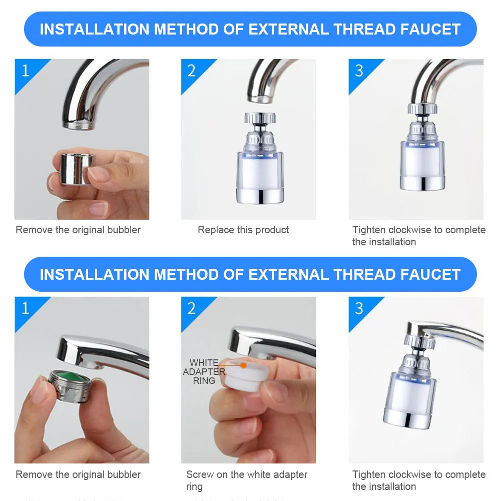 1-5Set Faucet Water Filter Element Remove Chlorine Heavy Metals Filtered Showers Head Bath Filtration Purifier Soften Hard Water