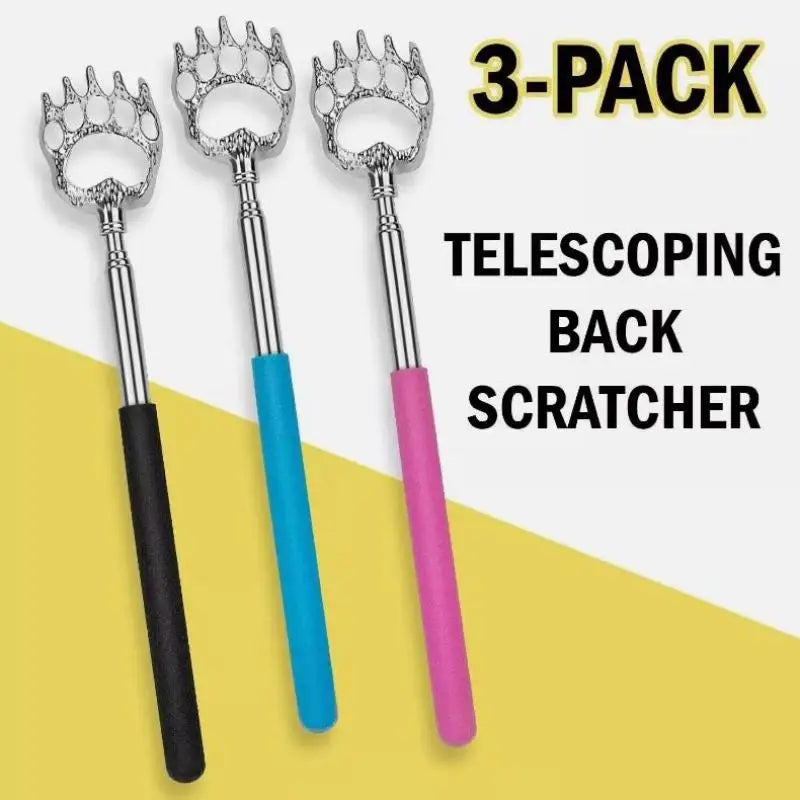 3PCS Back Scratcher Telescopic Bear Claw Scratching Back Scratcher Massager Rotate Telescoping Itch Health Products Hackle