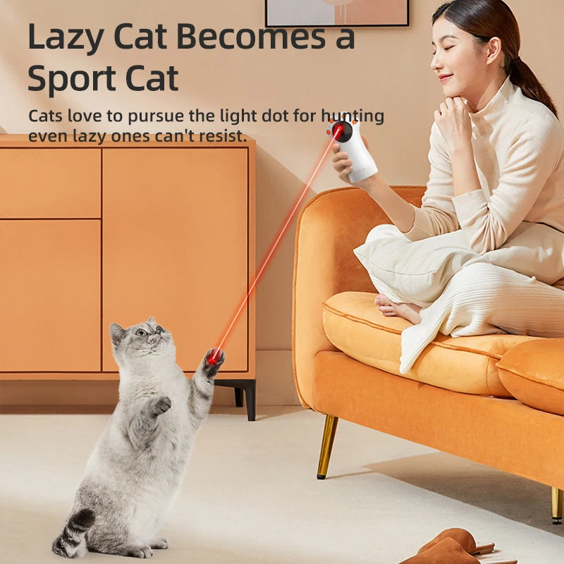 ROJECO Interactive Cat Toys Automatic Cat Claw Laser Teasing Pet LED Electronic USB Rechargeable Indoor Pet Toy for Dogs