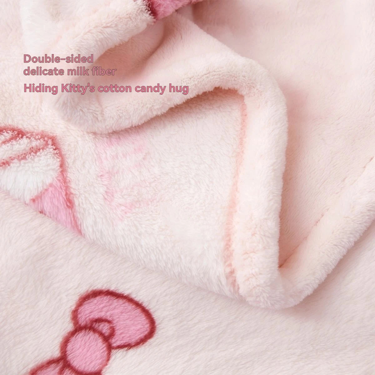San-rio Hello-Kitty Various Sizes Anti-static Thick Fleece Blanket, Milk Fleece Blanket, Casual Blanket, 150*200cm