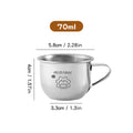 Cute Mini 304 Stainless Steel Children Water Cup With Handle Coffee Mug Durable Anti Scalding Metal Drinking Cup Tumbler For Kid