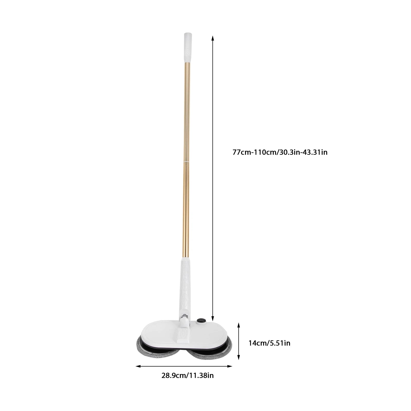 15W Cordless Electric Mop w/ 60 Min Battery Life 150RPM Rotation for Hard Floor Cleaning USB Rechargeable & Low Noise Operation