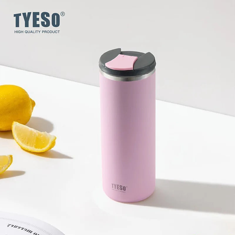TYESO 600ML Stainless Steel Thermos Bottle Keeps Cold and Heat Thermal Mug Travel Insulated Cup Outdoor Sport Vacuum Flask