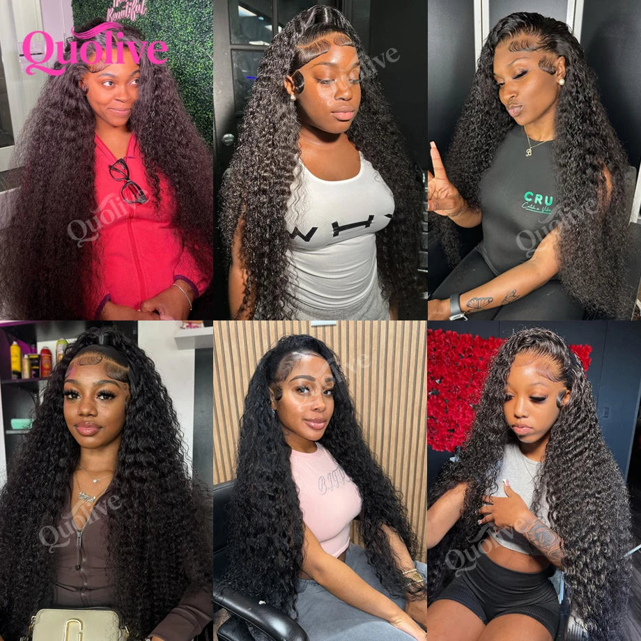 Curly Human Hair Wig Hd Lace Wig 13x6 Human Hair Wet And Wavy Lace Frontal Wig 30 40 Inch 13x4 Deep Water Wave Wigs For Woman