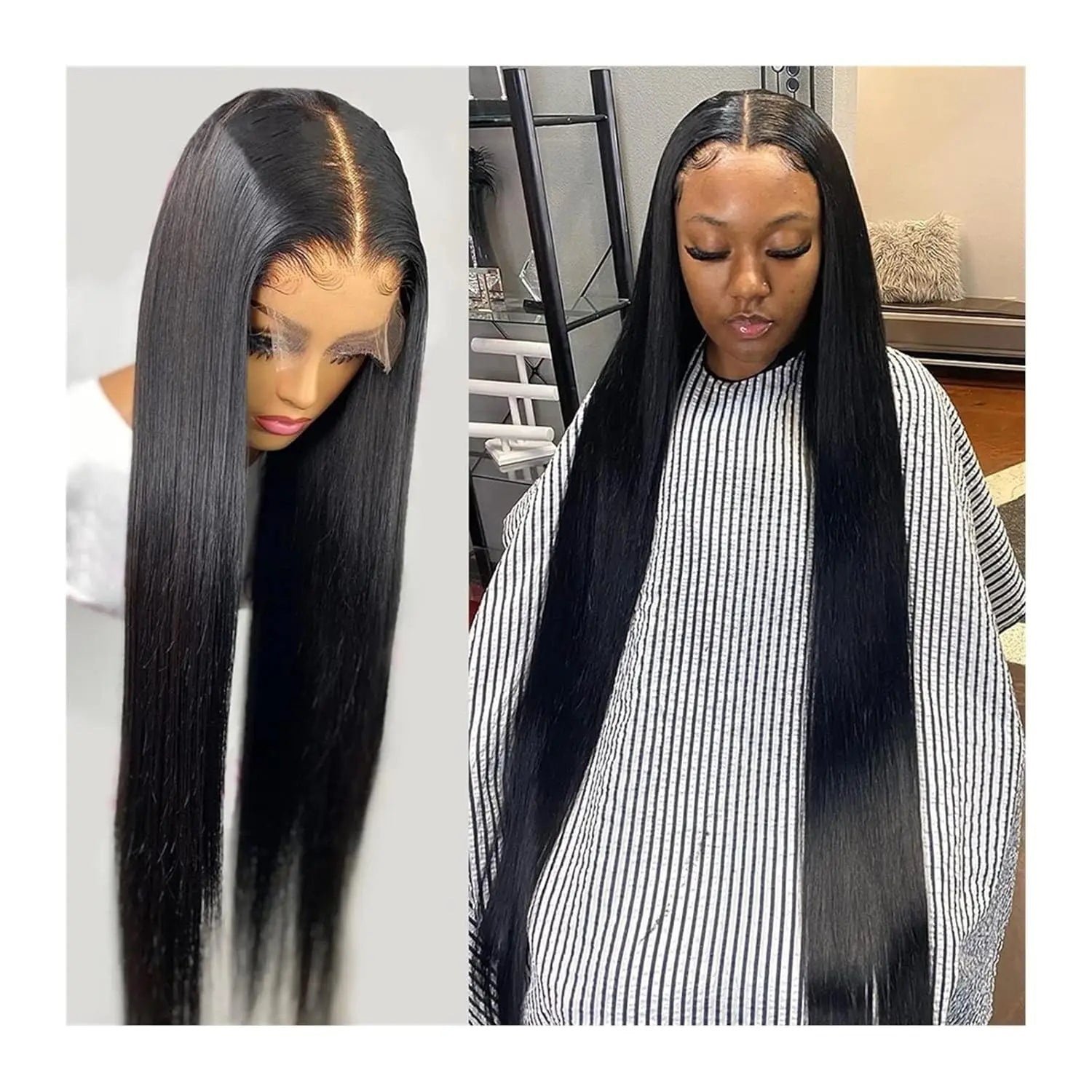13x4 13x6 HD Transparent Straight Lace Front Wigs  32 34 36  Human Hair  360 Lace Frontal Wigs Brazilian   lace  Closure Wig