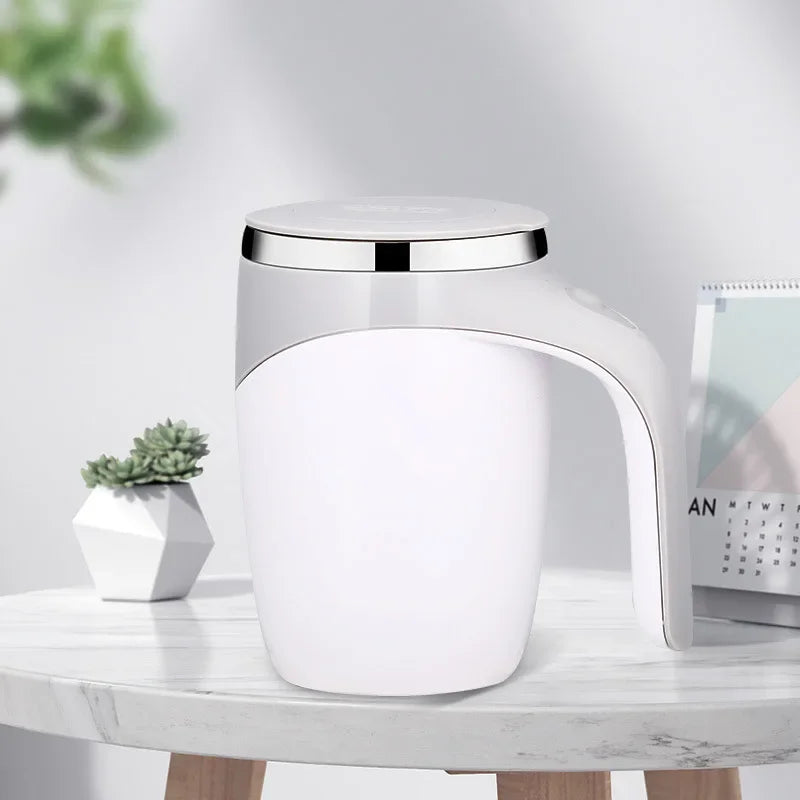 Rechargeable Portable Electric Stirring Cup Mug Automatic Magnetic Rotating Stainless Steel Coffee Mixer Home Drinking Tool