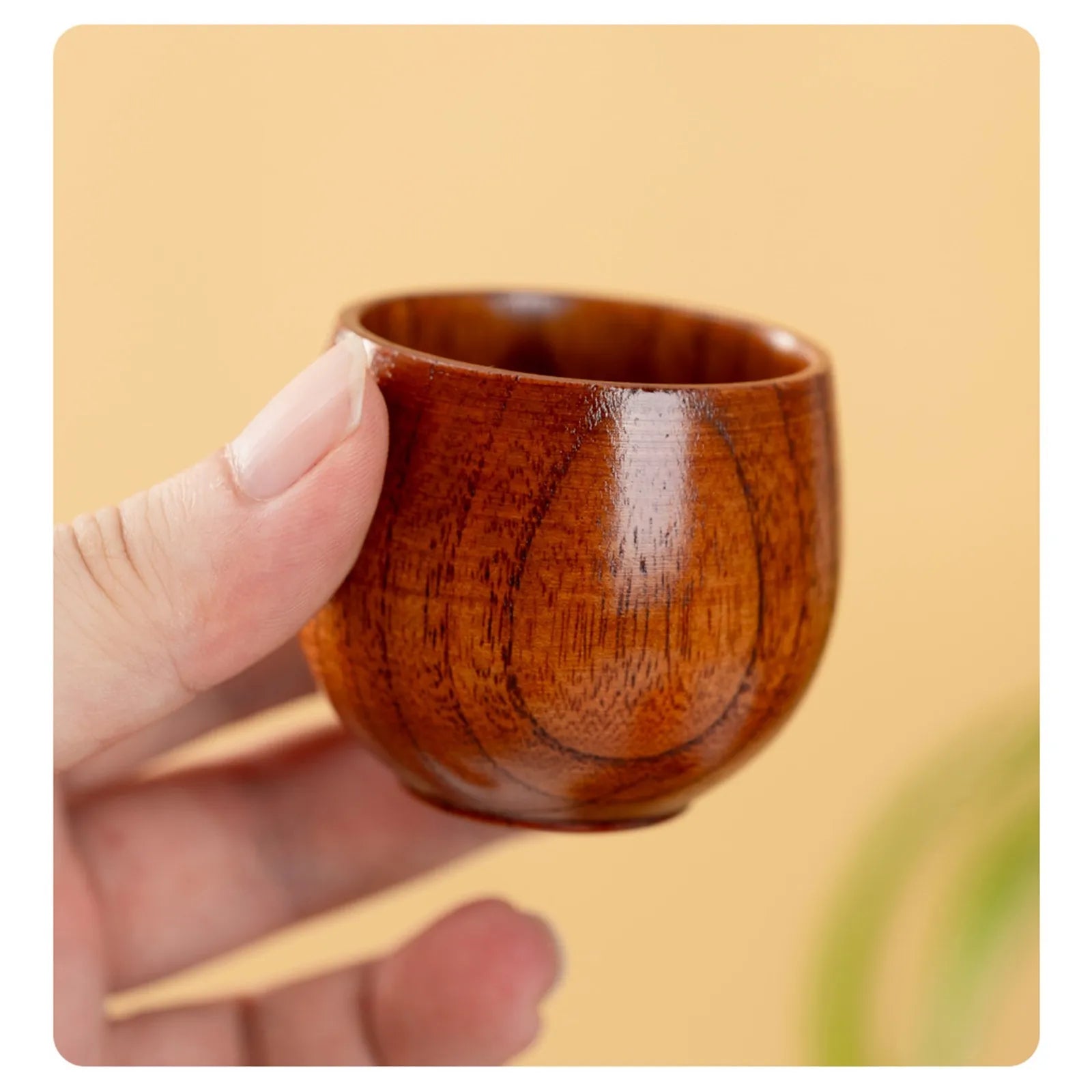 Beer Mug Wooden Coffee Mug Creative Wood Grain Mug With Handle Cup High Temperature Resistant Simple Style Light Weight