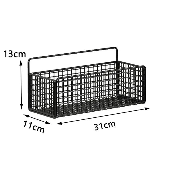 Kitchen Organiser Multifunctional Toiletries Organiser No-Punch Bathroom Shelf Bathroom Kitchen Wall Mount Storage Rack