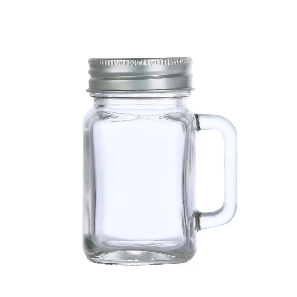 40ml/60ml/120ml Small Sealed Jar With Lid Portable Handle Cup Glass Bottle Leakproof Glass Water Bottle For Milk Coffee Gla X9j0