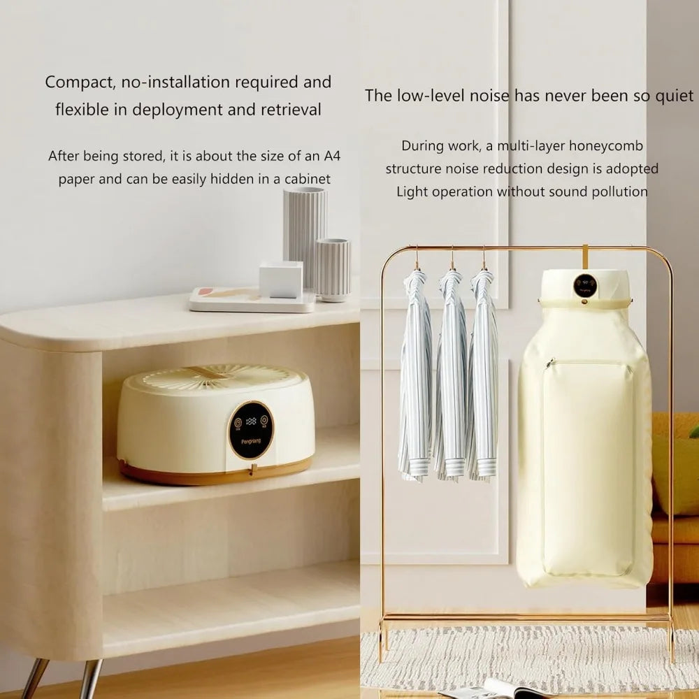 Automatic Ironing Machine for Home, Portable Clothes Dryer for Apartments, 2-in-1 Garment Steamer & Folding System with Vertical