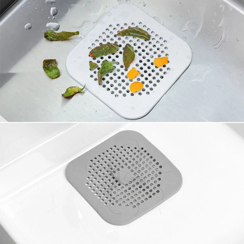 Kitchen sink silicone filter hair filter mesh bathroom hair anti clogging suction cup floor drain bathroom sewer deodorizer