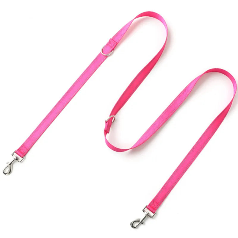 Dog Leash Hands Free Dog Leash Multi Functional Double Leashes for 2 Dogs Walking Reflective Dogs Leashes Running Pet Chain Rope