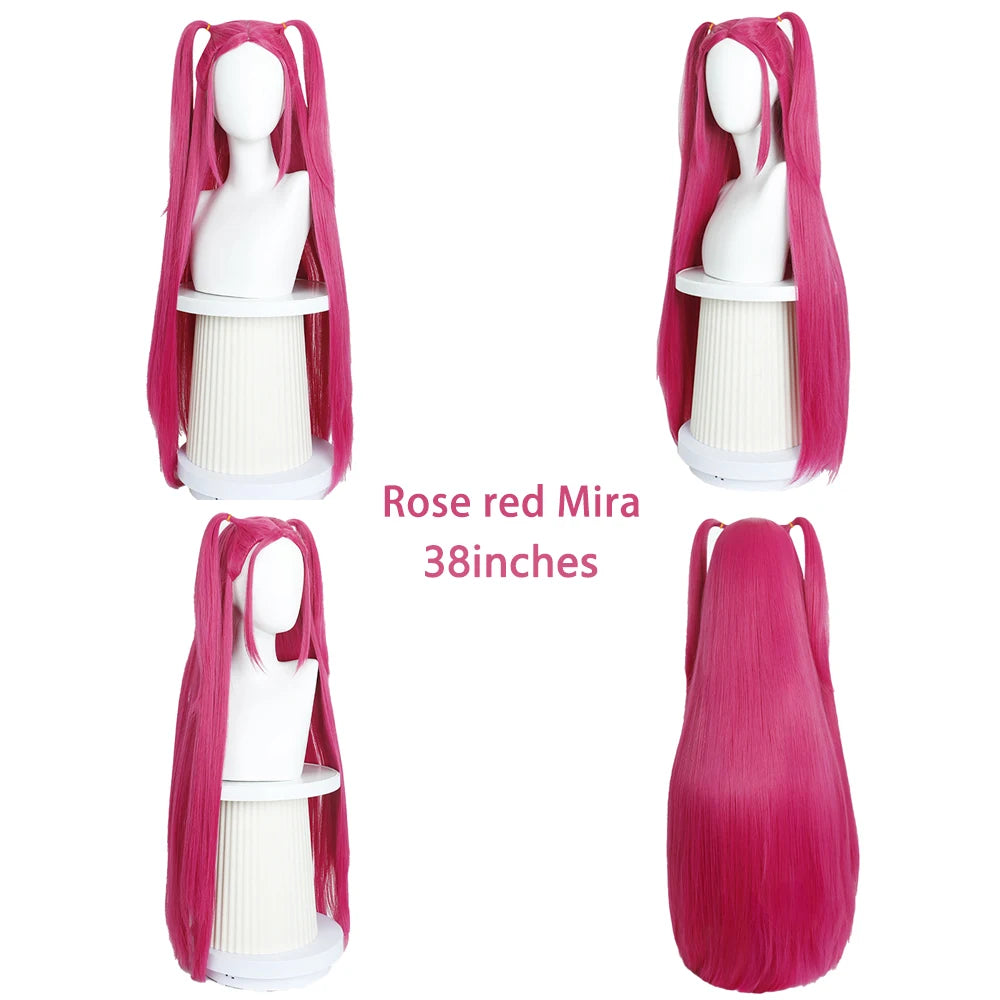 High-Quality Anime Rumi Mila Zoe Cosplay Synthetic Hair - Purple, Black Suitable For Women'S Daily Party Heat Resistant Wig
