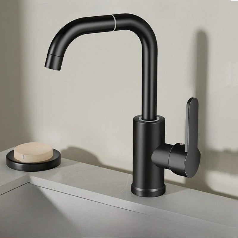720° Swivel Spout Dual Use Kitchen Bathroom Faucet 360° Swivel Metal Finish Valve Core High Arc Spout Bathroom Accessories
