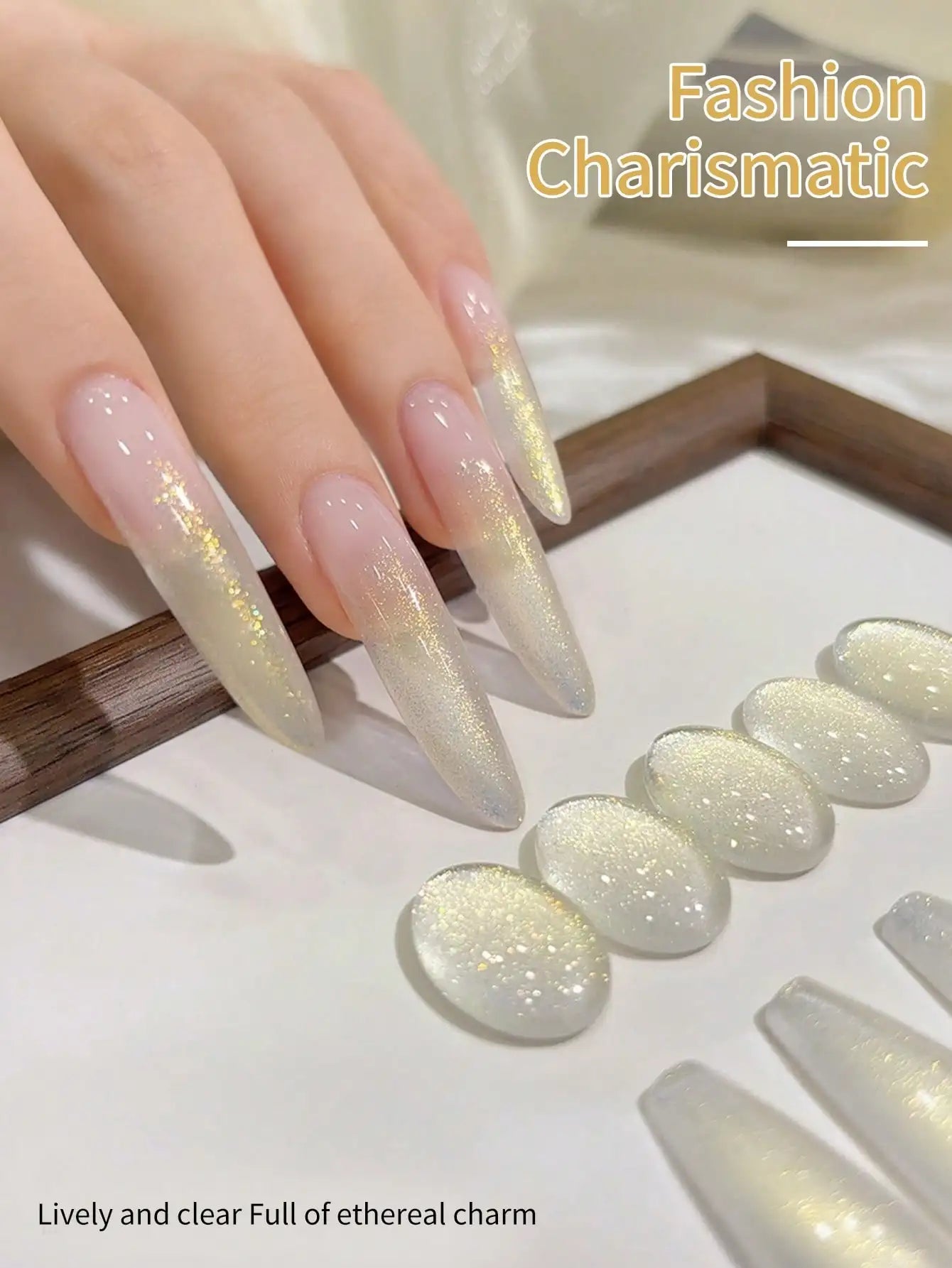 XEIJAYI 1Pc 15ML Huali Fairy Golden Glitter Color Gel Nail Polish Semi Permanent Nail Art Soak UV LED Nail Salon