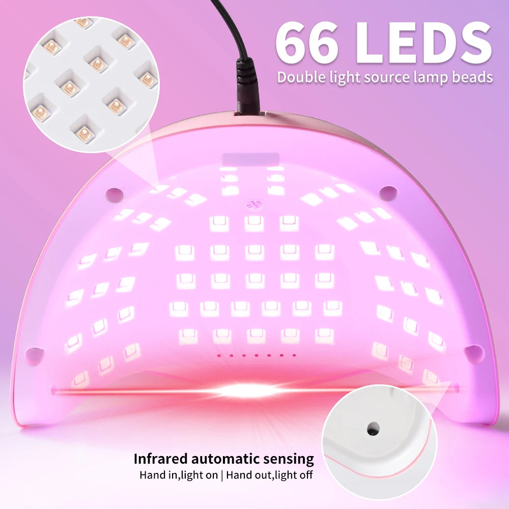 SUN X15 MAX Nail Art Lamp 66 UV LED Professional Gel Polish Dryer With 4 Timer Auto Sensors For Nail Salon Tools