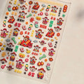 2pcs 5D Kawaii Plum Blossom Nail Stickers Fashion Chinese Flower Nail Art Decoration Self-Adhesive Decals DIY Slider Accessories