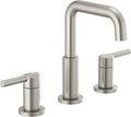 Brushed Nickel 3-Hole Widespread Bathroom Sink Faucet with Push-Pop Drain, Easy DIY Installation