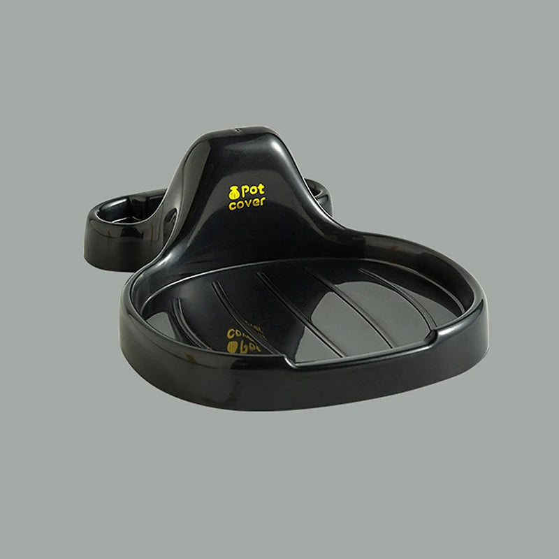 Kitchen Pot Lid No Drilling Required Household Pot Lid Holder With Drip Tray Sitting