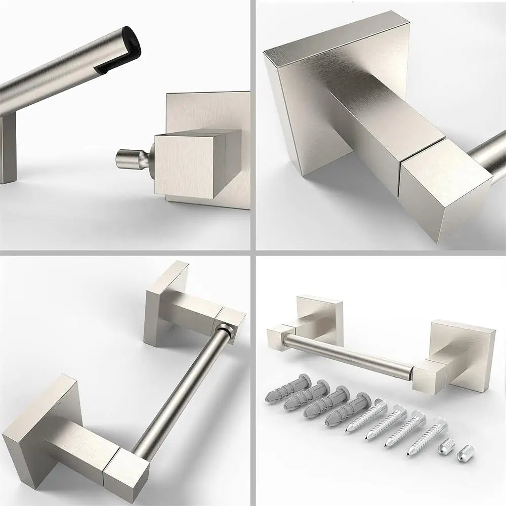 Toilet Paper Holder Bathroom Toilet Paper Holder Black Square 304 Stainless Steel Sanitary Ware Hardware Hanging Parts
