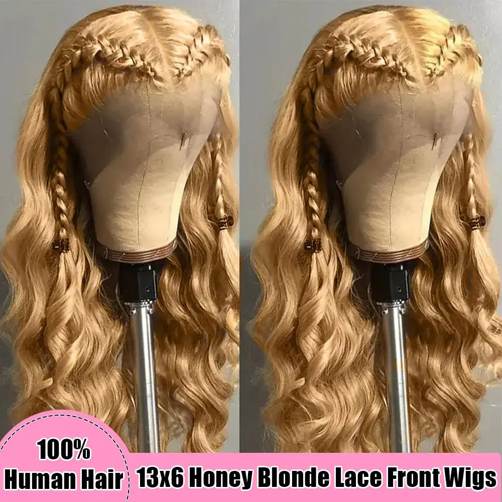 34 36inch 27 Honey Blonde Body Wave Wig Human Hair 13x6 Transparent Hd Lace Frontal Wig For Women 250 Density Brazilian Wigs