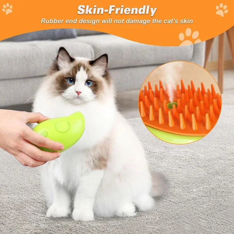 3-in-1 Dog Hair Cat Hair Brush Electric Pet Cleaning Brush Steam Spray Brush Massage Hair Removal Comb Anti Flying Brushes
