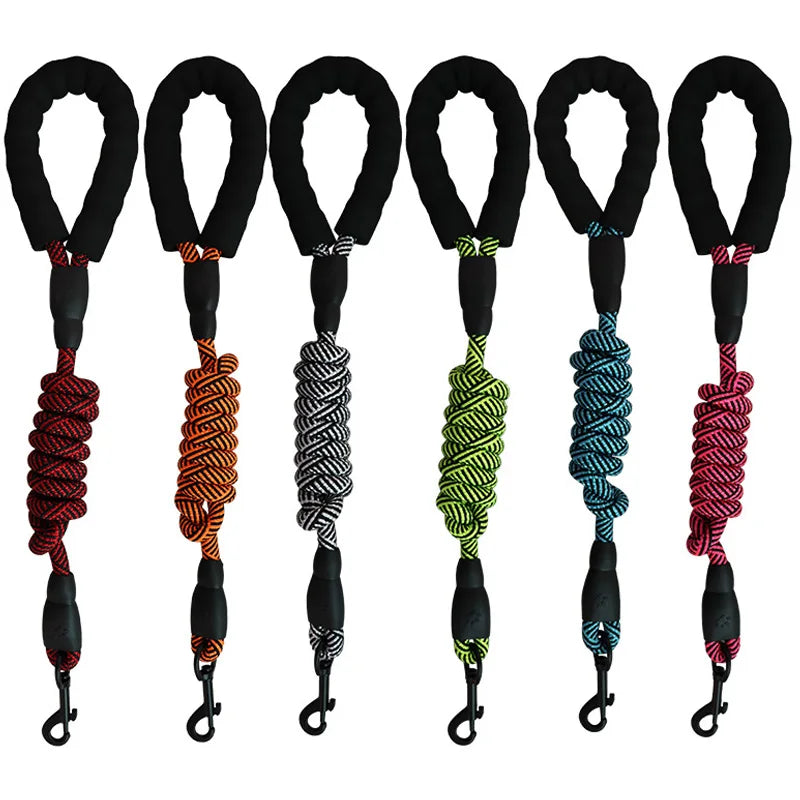 Reflective Dog Leash With Comfortable Padded Handle-Double Strong Leashes for Leash Reinforced Leash Enhance Safety And control