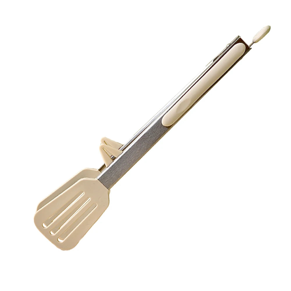 Silicone BBQ Grilling Tong Kitchen Cooking Salad Bread Serving Tong Non-Stick Barbecue Clip Clamp Stainless Steel Tools Gadgets