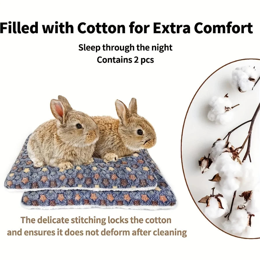 2pcs Extra Large Guinea Pig Bed Mat Pig Hamster Bed House Nest Hamster Accessories Squirrel Hedgehog Rabbit Chinchilla Bed Mat